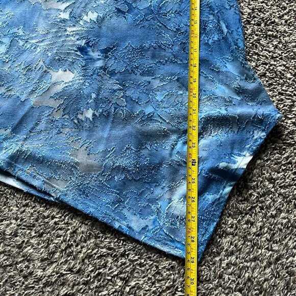 Karen Kane Blue Tie Dye Top Womens Small Indie Futuristic Normcore Grandmacore - Picture 6 of 6